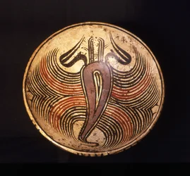 Assiette à piédestal, phase Coclé précoce, 700-800 après J.-C.